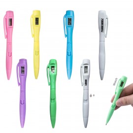 Custom Engraved Ballpoint Pen With Watch