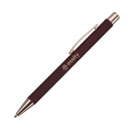 Custom Engraved Lisse Metal Pen - Matte Burgundy/Rose Gold