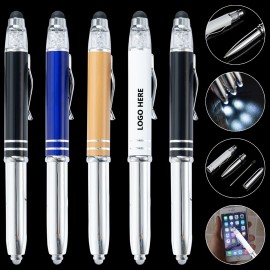 Custom Imprinted 5" Executive 3-in-1 Metal Pen w/LED Light  Custom Imprinted 5" Executive 3-in-1 Metal Pen w/LED Light