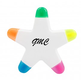 Custom Engraved Five-pointed Star Shape Highlighters