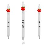 Click Activated Pen With a Red Apple Logo Branded