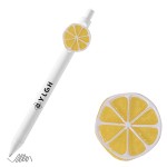 Click Activated Pen with Lemon Piece Logo Branded