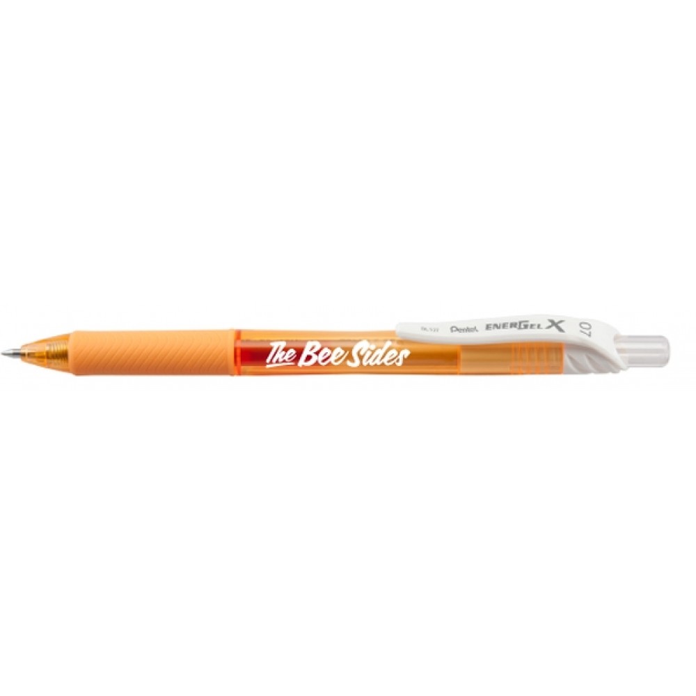 Custom Imprinted EnerGel-X Pastel Barrel Gel Ink Pen - Orange