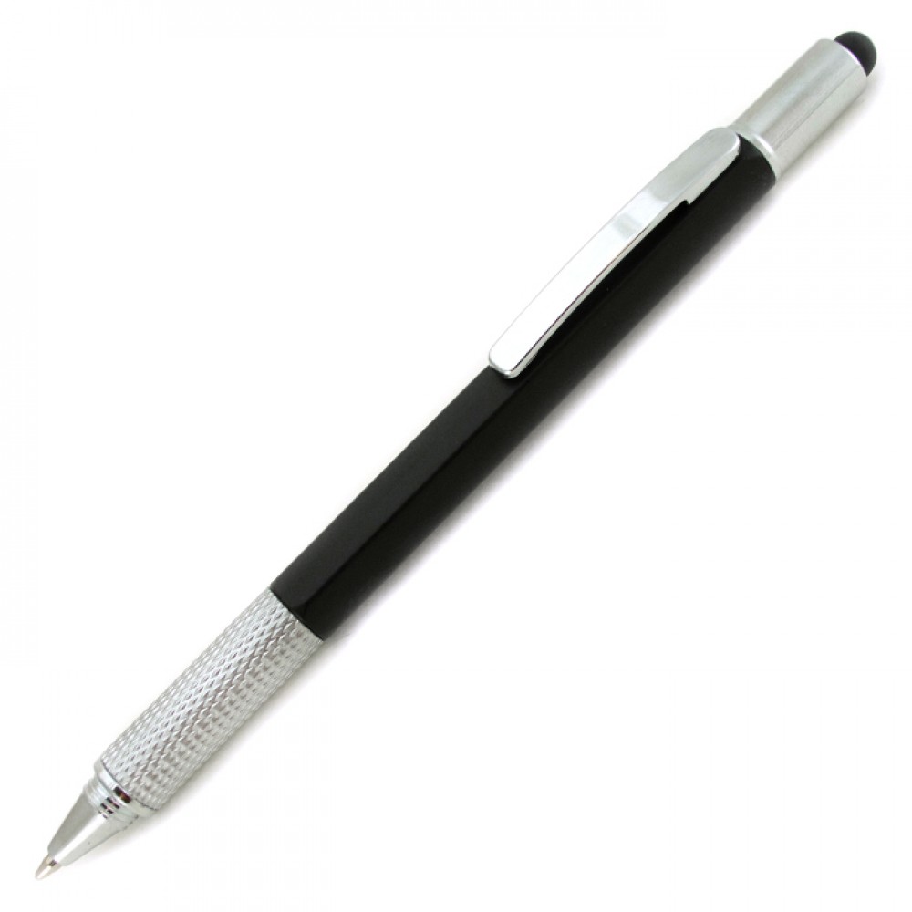 Custom Engraved 7 In 1 Plastic Tool Pen w-Stylus (Black) Custom Engraved 7 In 1 Plastic Tool Pen w-Stylus (Black)