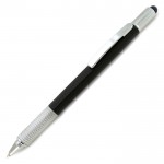 Custom Engraved 7 In 1 Plastic Tool Pen w-Stylus (Black)