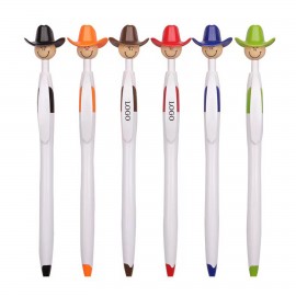 Custom Imprinted Cowboy Hat Shaped Ballpoint Pen