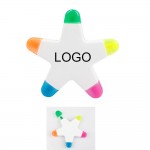 4" Portable PP Plastics 5-in-1 Pentagram Highlighters Pen Custom Imprinted