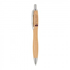 Logo Branded Juniper Click-Action Bamboo Pen