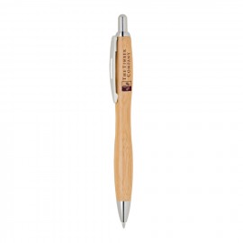 Juniper Click-Action Bamboo Pen Logo Branded