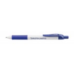 EnerGel-X White Barrel Metal Tip Gel Ink Pen - Blue Custom Engraved