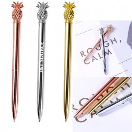 Creative Pineapple Shaped Metal Ballpoint Pen Logo Branded