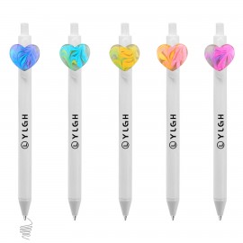 Custom Engraved Latte Art Heart Click Activated Pen