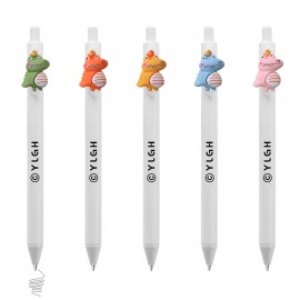 Logo Branded Click Pen w/ Crocodile Bird