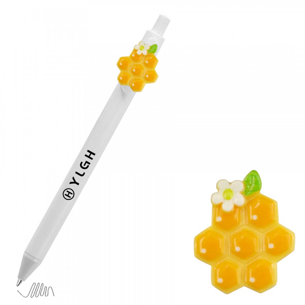Click Activated Pen With Honeycomb Custom Imprinted