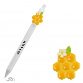 Click Activated Pen With Honeycomb Custom Imprinted