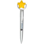 Custom Imprinted Yellow Star Squeeze Top Pen