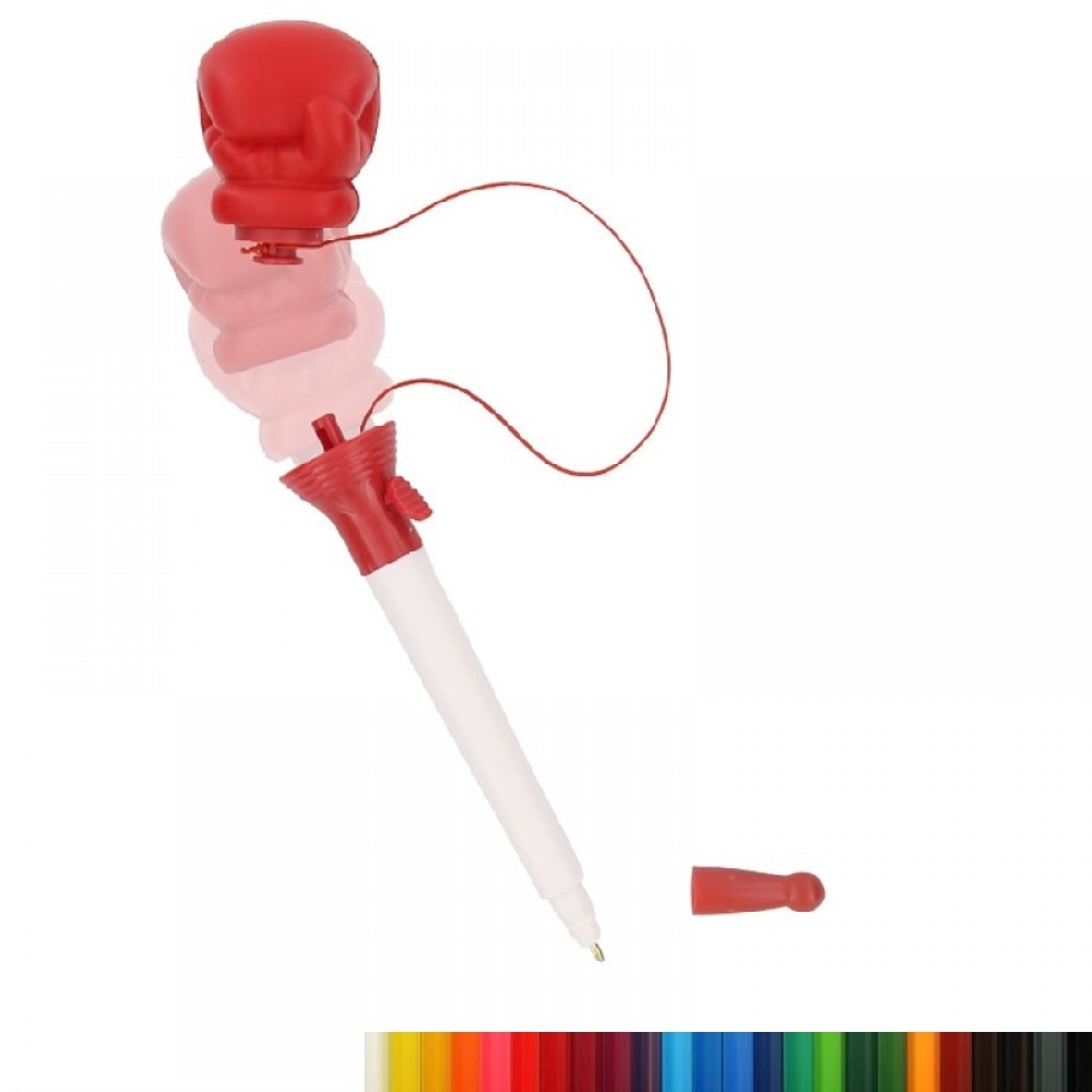 PU Foam Popping Boxing Glove Pen Logo Branded PU Foam Popping Boxing Glove Pen Logo Branded