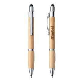 Custom Imprinted Kafza Bamboo Pen with Stylus
