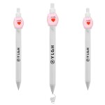 Logo Branded Click Pen w/ Pink Pig