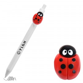Lady Bug Click Pen Custom Imprinted