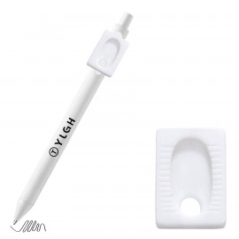 Click Activated Pen with Squat Toilet Custom Imprinted