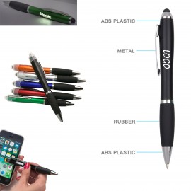 Logo Branded Light-Up Logo Led Stylus Pen For Writing And Screen Touch
