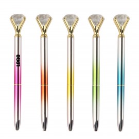 Crystal Diamond Gradient Metal Pen Custom Imprinted  Crystal Diamond Gradient Metal Pen Custom Imprinted