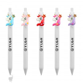 Click Activated Pen With Unicorn Custom Imprinted