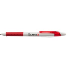 Custom Engraved R.S.V.P. RT Ballpoint Pen - Red/White Barrel