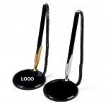 Custom Engraved Plastic Desktop Counter Ballpoint Pen With Stand & Cord