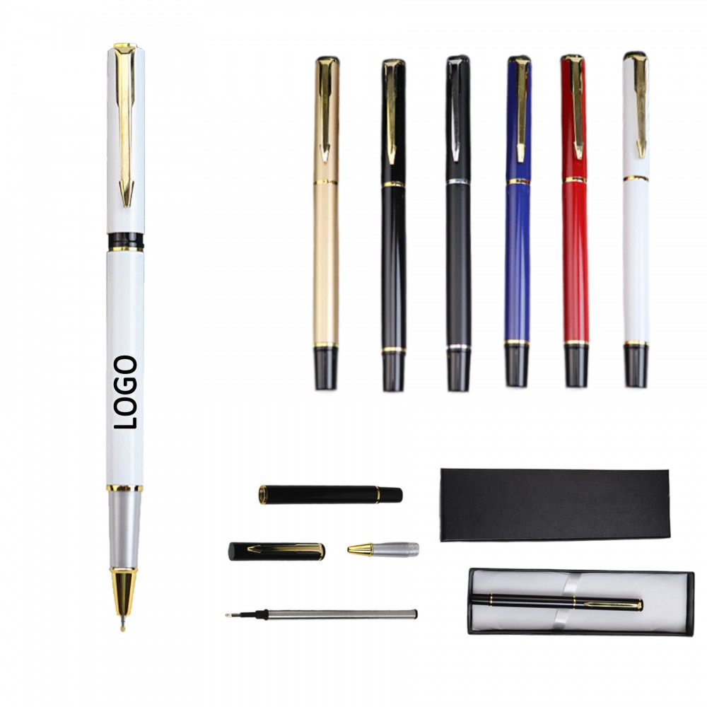 Metal Ballpoint Pen For Business Office With Gift Box Logo Branded Metal Ballpoint Pen For Business Office With Gift Box Logo Branded
