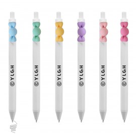 Click Pen w/ Round Wrapped Candy Custom Engraved