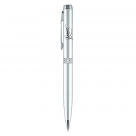 Logo Branded Apolo-II Satin Chrome Ballpoint Pen  Logo Branded Apolo-II Satin Chrome Ballpoint Pen