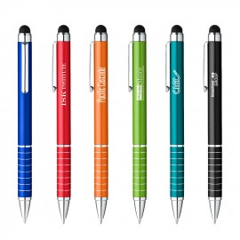 Custom Imprinted Metal Twist Action Ballpoint Stylus Pen