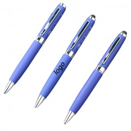 Rotate The Metal Blue Ballpoint Pen Custom Imprinted
