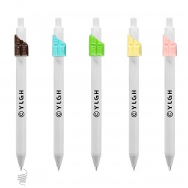 Logo Branded Click Pen w/ Bitten Chocolate