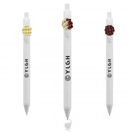 Click Pen w/ Chocolate Wafer Logo Branded