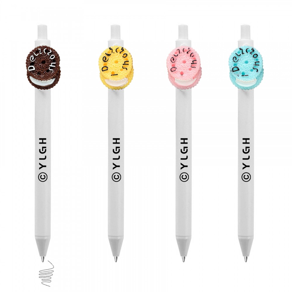 Custom Engraved Click Activated Pen With Sandwich Cookie
