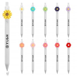 Daisy Flower Click Activated Pen Custom Engraved