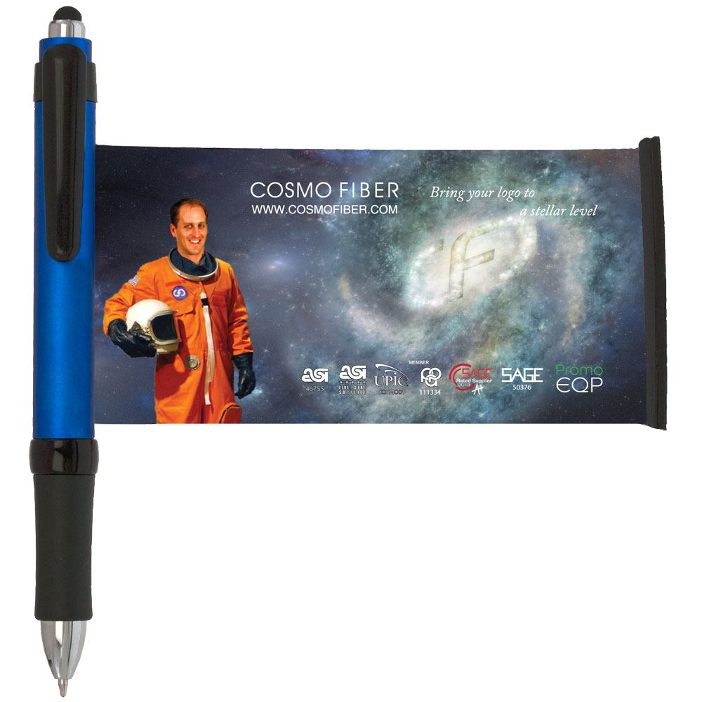 CleanWrite Full-Color Micro-Fiber Banner Stylus Pen Custom Imprinted CleanWrite Full-Color Micro-Fiber Banner Stylus Pen Custom Imprinted