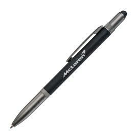 Ezra Metal Pen w/Stylus - Black Custom Imprinted