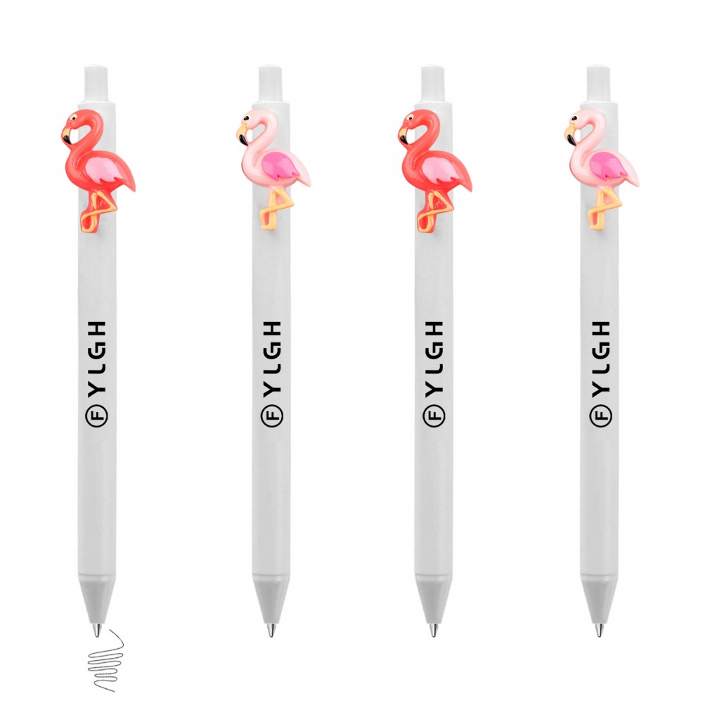 Click Pen w/ Flamingo Custom Engraved
