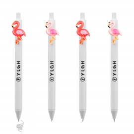 Click Pen w/ Flamingo Custom Engraved