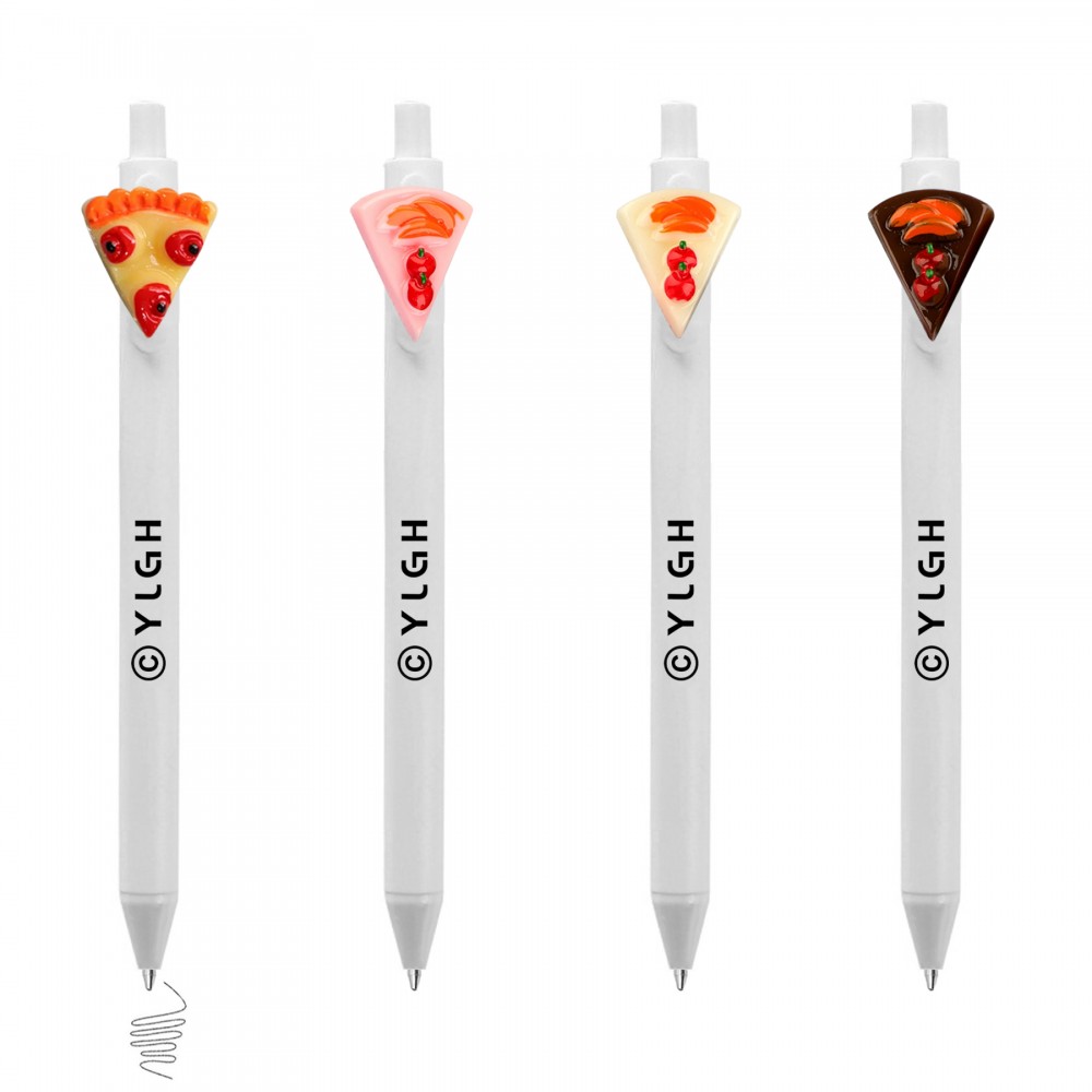 Logo Branded Triangular Cake Click Activated Pen