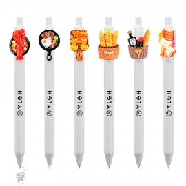 Click Activated Pen With Restaurant Food Logo Branded