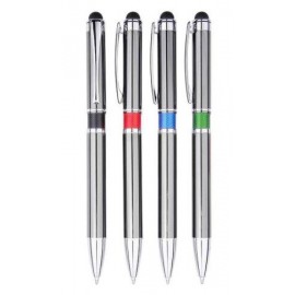 Custom Engraved Metal Stylus Pen w/Color Accent