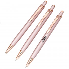 Rose Gold Metal Ballpoint Pen Logo Branded