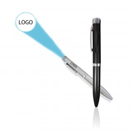 Logo Branded Led Logo Advertising Flashlight Projector Ballpoint Pen