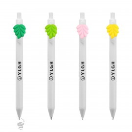 Custom Engraved Click Pen w/ Tree Leaf