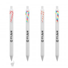Logo Branded Click Pen w/ L-Shaped Candy